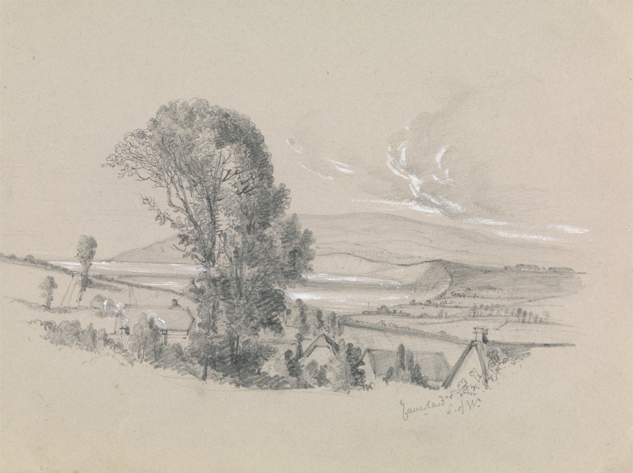 Näkymä Yaverlandista, Isle of Wightista tekijältä Unknown artist