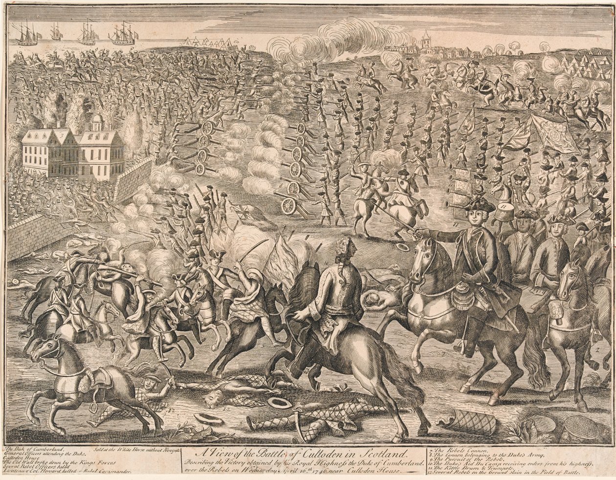 Näkymä Cullodenin taistelusta Skotlannissa?, 1746 tekijältä Unknown