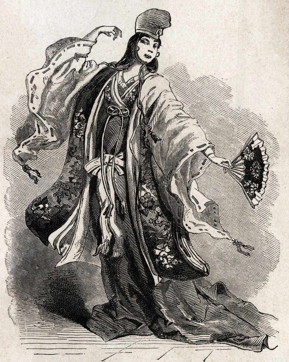 Tanssija Kamakuran hovissa, kaupungissa, jonka shogun Minamoto no Yorimoto (1147-1199) valitsi pääkaupungiksi aikana, jolloin sen poliittinen valta ylitti Mikadon (Japanin keisarin) vallan ja loi uuden poliittisen, taloudellisen ja taiteellisen keskustassa tekijältä Unknown artist