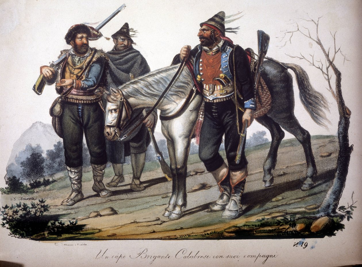 Ryöstöjoukko Calabriasta (Italia). tekijältä Unknown artist