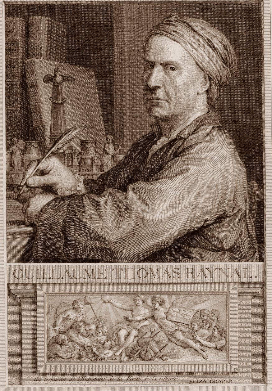 Abbot Guillaume Thomas Raynal (1713-1796) Englantilainen kirjailijakaiverrus Charles-Nicolas Cochin II:n mukaan - Guillaume Thomas Raynal (Guillaume-Thomas) kaiverrus tekijältä Unknown artist