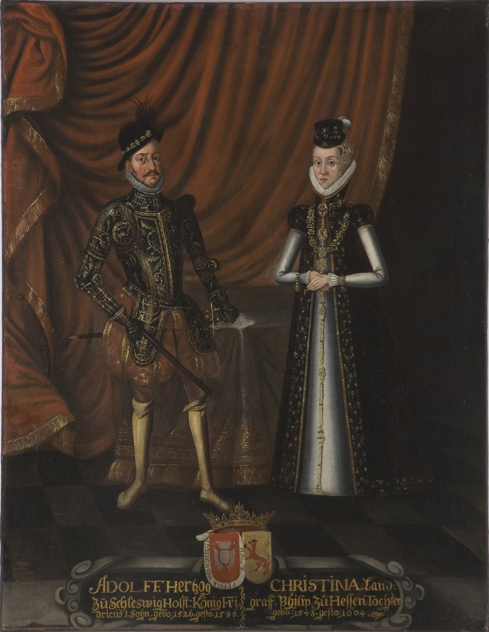 Adolphe de Holstein Gottorp ja Christine de Hesse - Holstein-Gottorpin herttua Adolf tekijältä Unknown artist