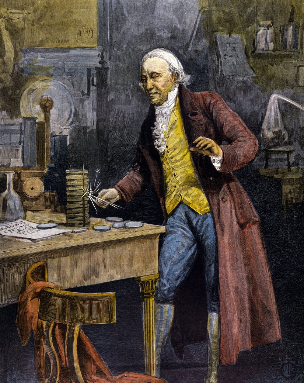 Alessandro (Aleksanteri) Volta (kreivi) tekijältä Unknown artist