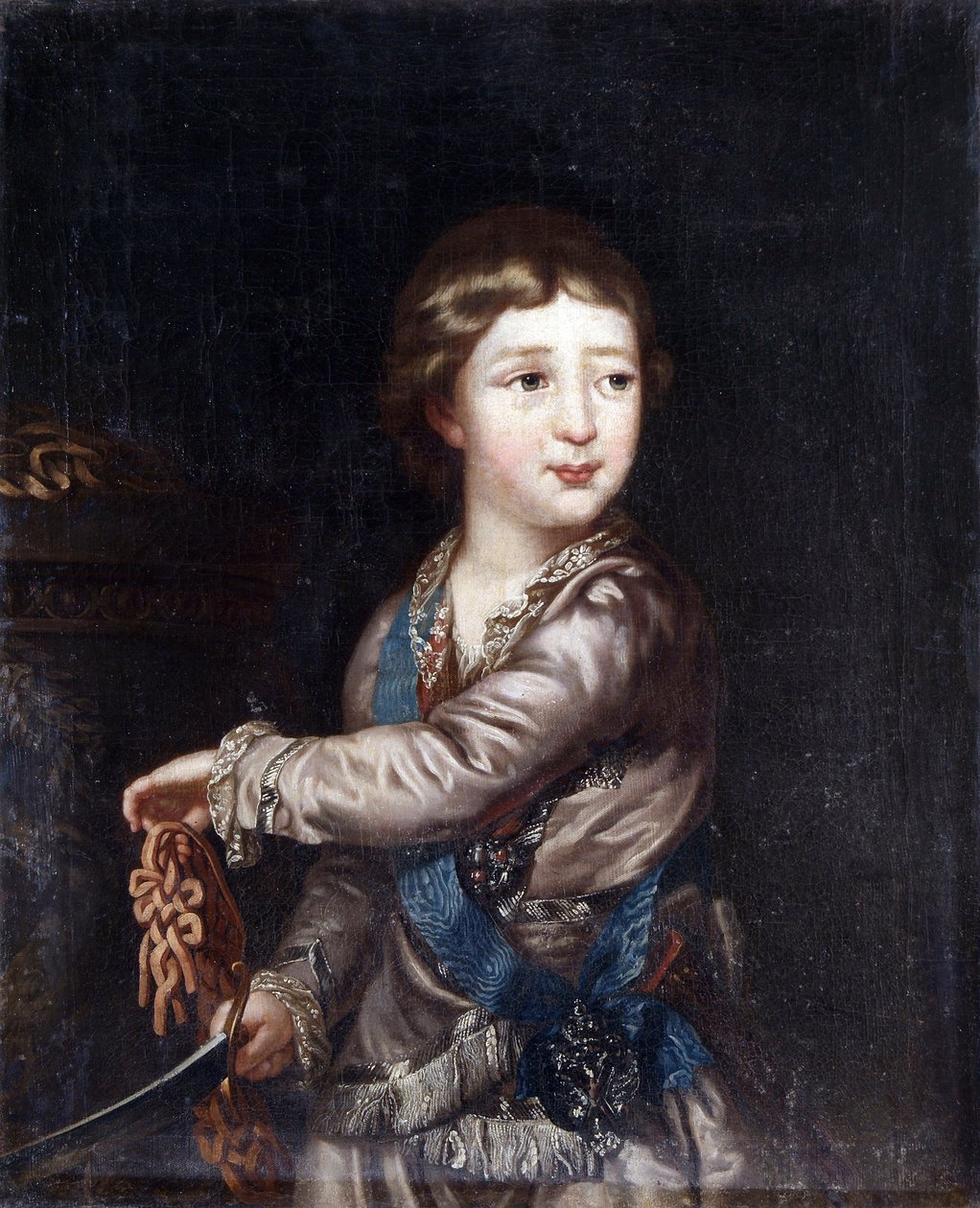 Alexandre Pavlovitch Romanov (Alexandre I de Russie) - Suurherttua Aleksanteri Pavlovitšin (1777-1825) muotokuva lapsena, nimettömänä. Öljy kankaalle tekijältä Unknown artist