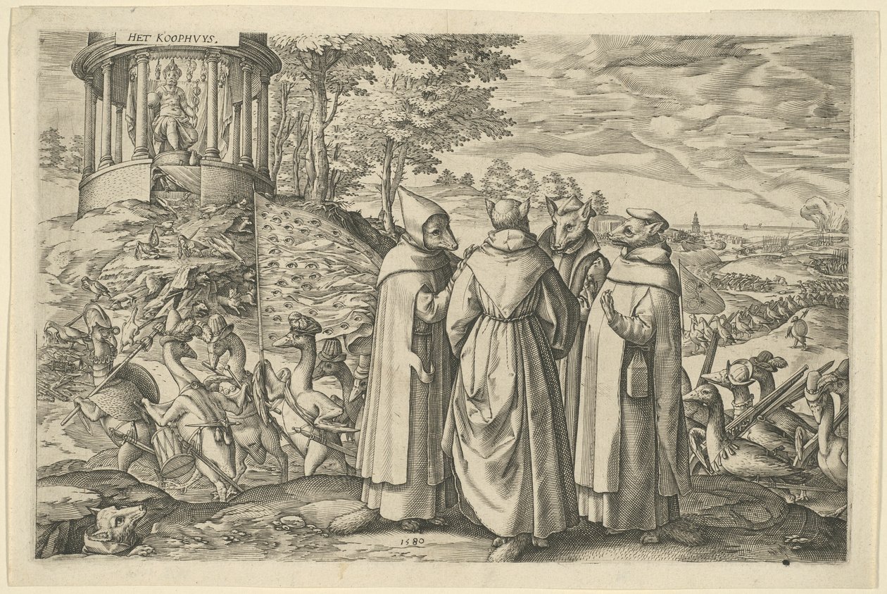 Allegoria Alvan herttuan tappiosta Briellessä tekijältä Unknown artist