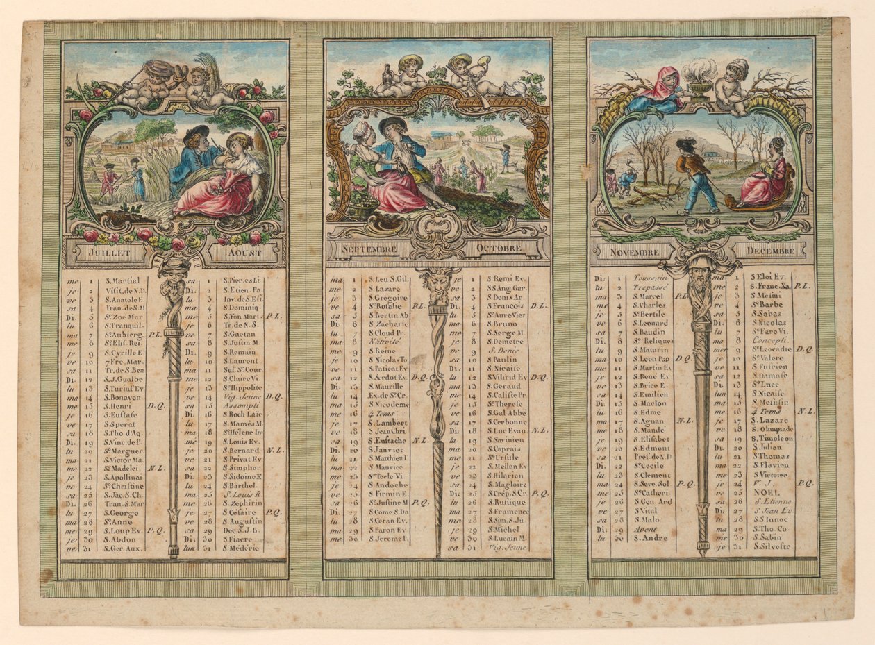 Almanakka vuodelta 1789 tekijältä Unknown artist