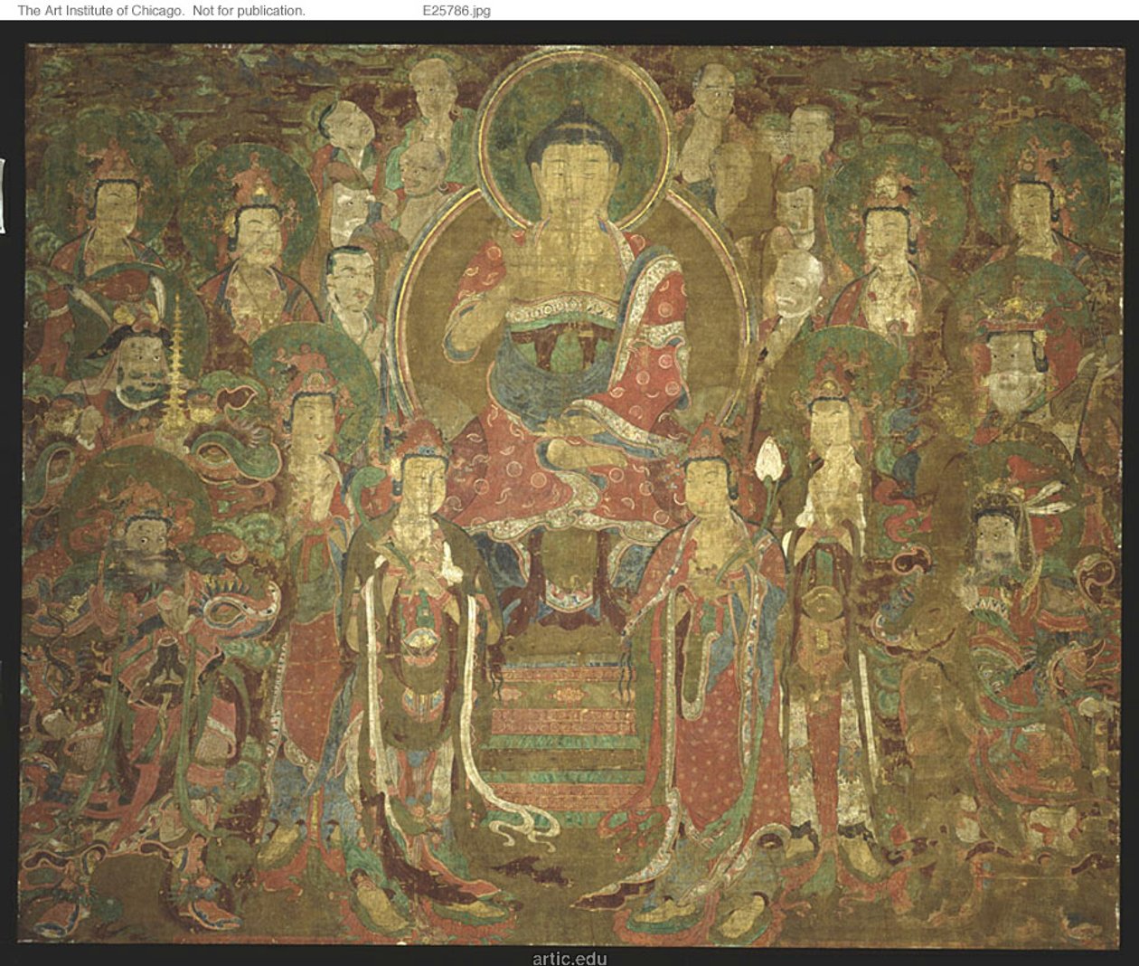 Amitabha Buddha ja Assembly 아미타불회도 tekijältä Unknown artist