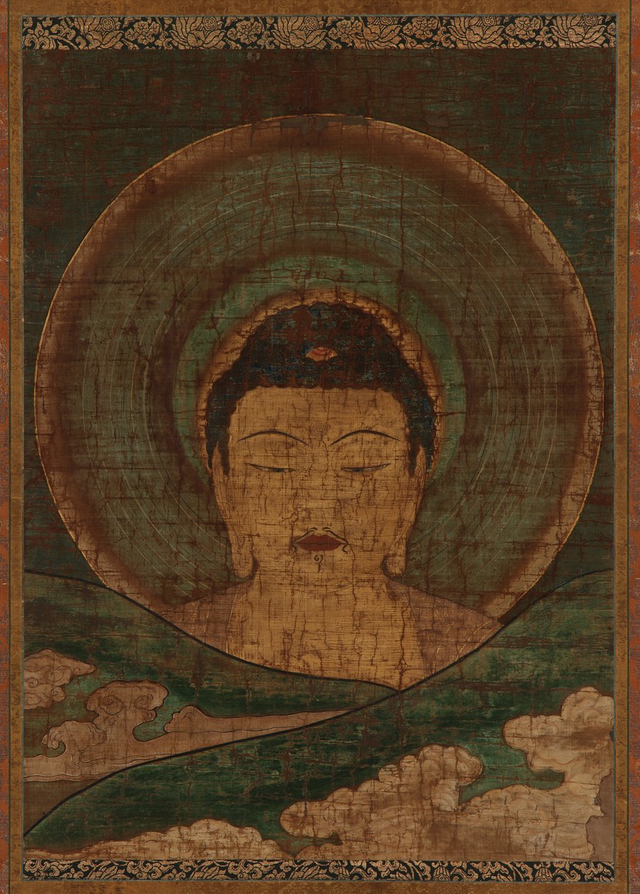 Amitabha kohoaa kukkuloiden yläpuolelle tekijältä Unknown artist
