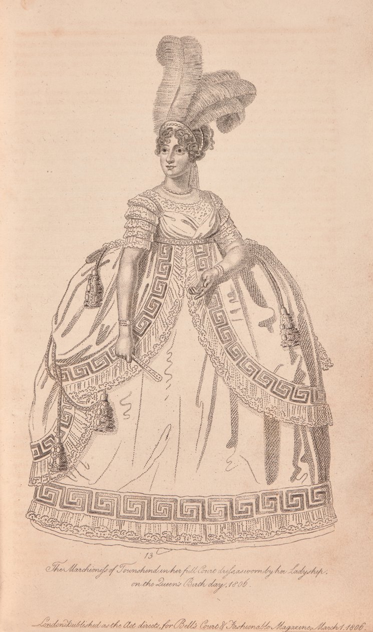 Anne Townshend, Marchioness Townshend Full Court -mekossa tekijältä Unknown artist