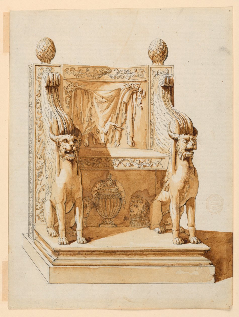 Antiikkituoli Bacchic-teemoilla tekijältä Unknown artist