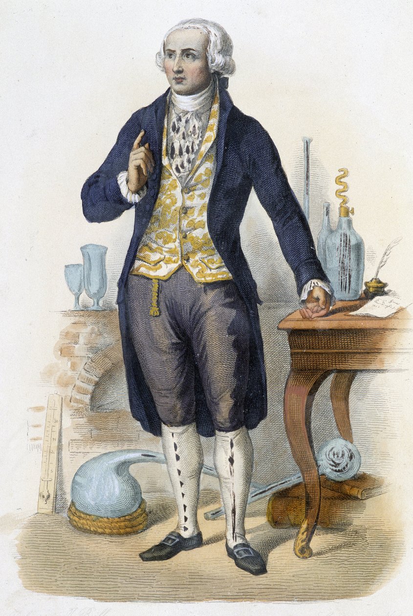 Antoine Laurent de Lavoisier - elokuvassa "The French Plutarch" toim. Mennechet, Pariisi tekijältä Unknown artist