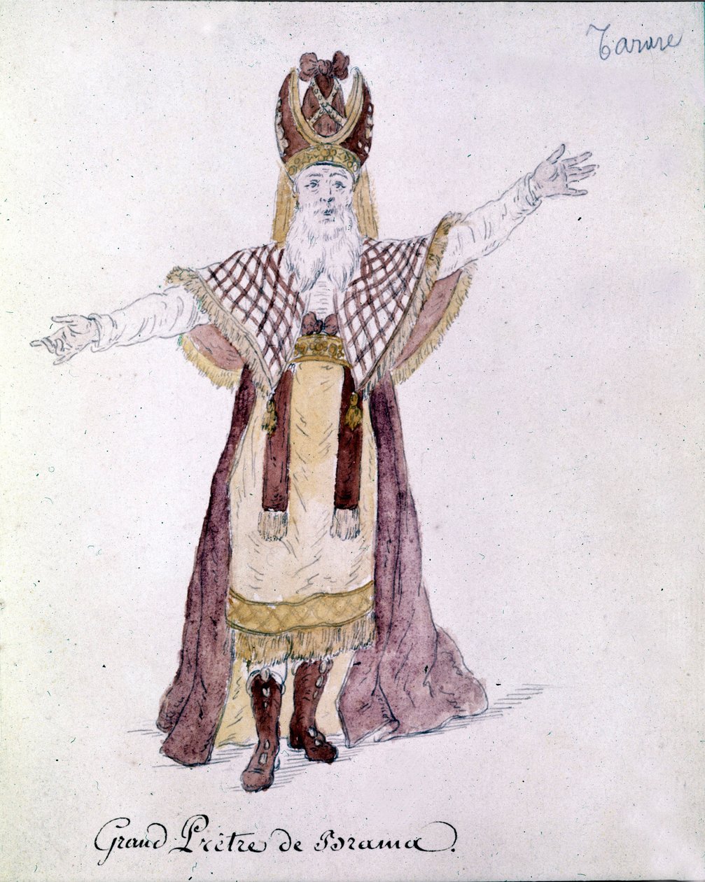 Antonio Salieri (1750 - 1825), Tarare-oopperan hahmo, joka oli edustettuna Pariisissa kesäkuussa 1787. tekijältä Unknown artist