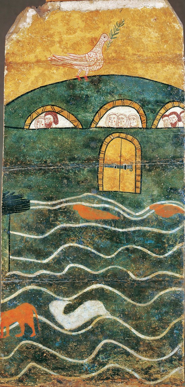 Nooan arkki - Nooan arkki, Nimetön. Tempera paneelissa, koko: 108x52, 1200-luvun loppu, Museo de Bellas Artes de Bilbao tekijältä Unknown artist