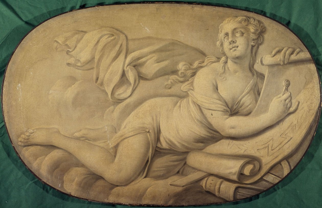 Arkkitehtuuri (allegoria, koristeellinen maalaus Hôtel La Rivière Canillacille) tekijältä Unknown artist
