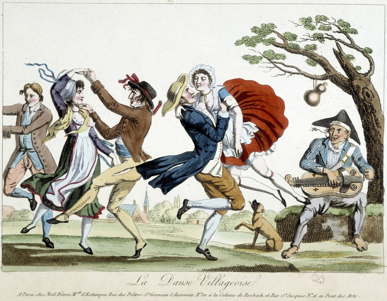 Ball: kylätanssi - a.n.d., 1700-luvun loppu, Carnavalet. tekijältä Unknown artist