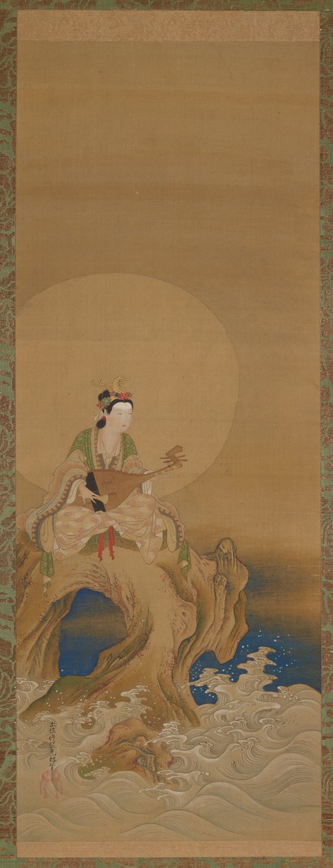 Taivutettuna kalliolle meren rannalla tekijältä Unknown artist