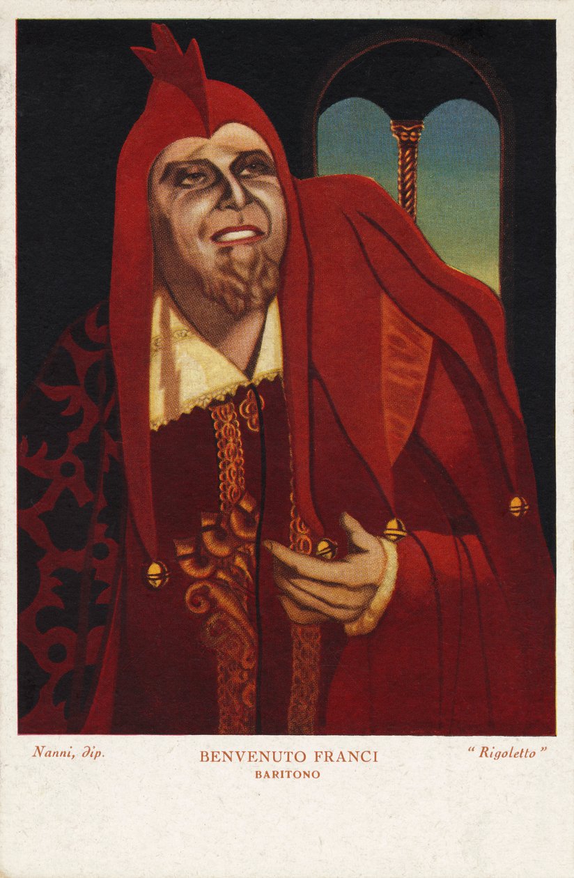 Tervetuloa Franci Verdin "Rigoletto" italialaisena baritonina tekijältä Unknown artist