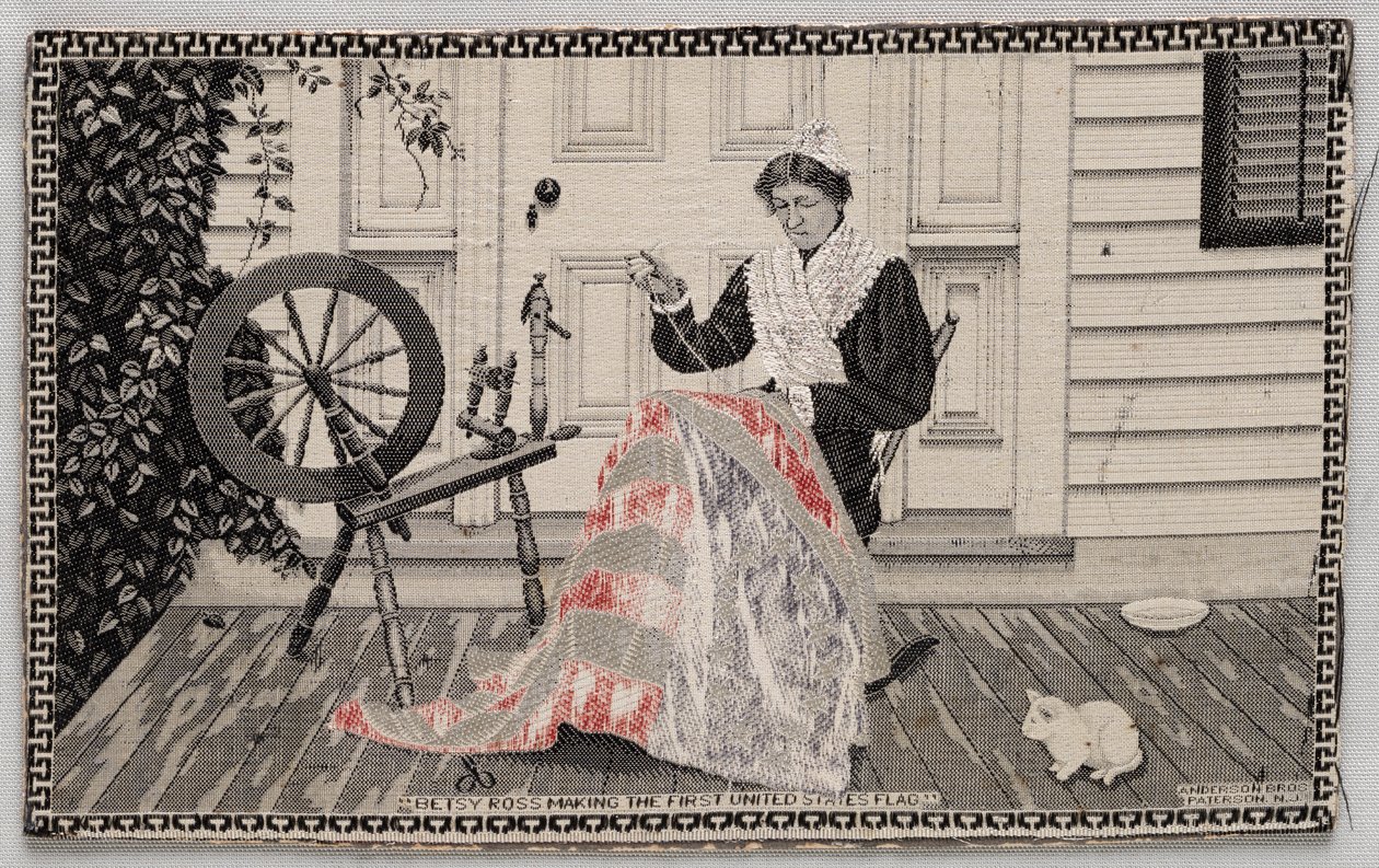 Betsy Ross fent la primera bandera dels Estats Units tekijältä Unknown artist
