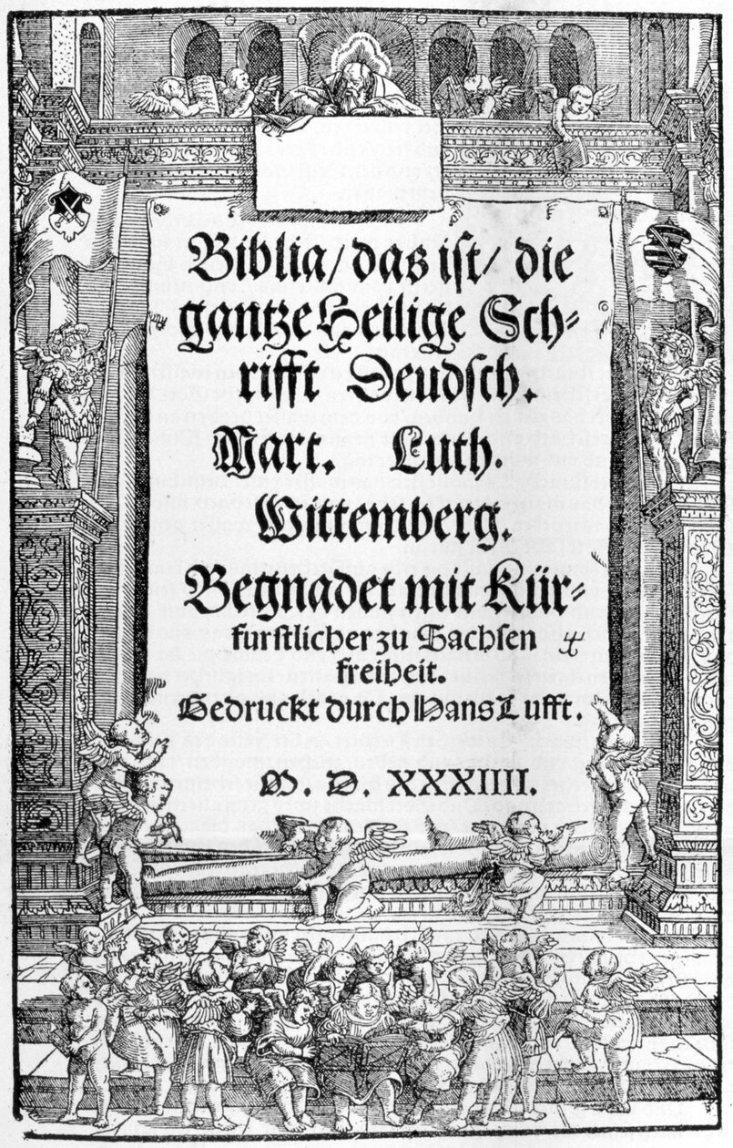 Lutherin raamattu. 1534. Wittenberg. Kansalaiskirjasto Sormani. Milano tekijältä Unknown artist