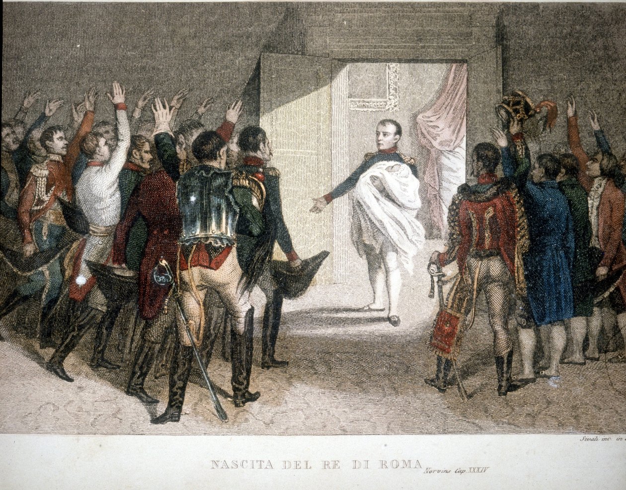 Rooman kuninkaan syntymä: Napoleon II (Francis Charles Joseph Napoleon Bonaparte), keisari Napoleon I:n poika (1769-1821). 1811-1832. tekijältä Unknown artist