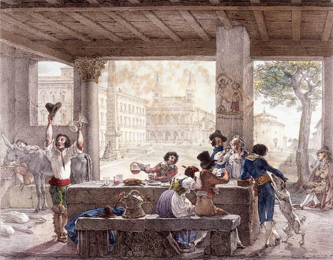 Bistro Roomassa noin 1820. tekijältä Unknown artist