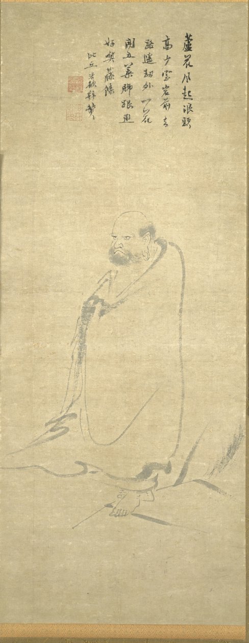 Bodhidharma Yangzin ylittäminen kaislalla tekijältä Unknown artist