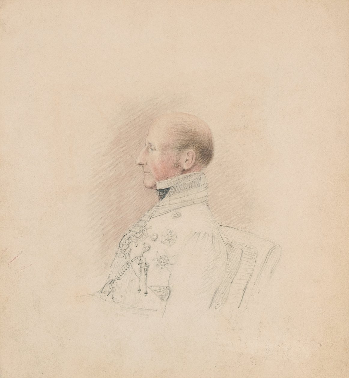Prikaatikenraali Sir Galbraith Lowry Cole (1772-1842), n. 1835 (kynä ja vesiväri) tekijältä Unknown artist