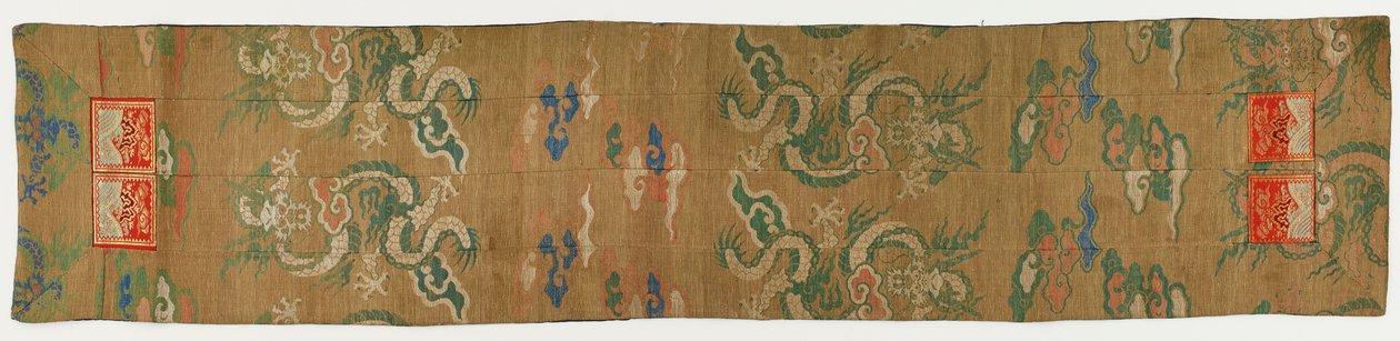 Brokaatti, silkki. Buddhalainen munkin stole (ohi 被) tekijältä Unknown artist