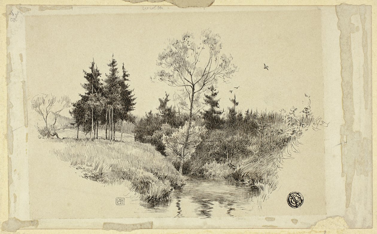 Brook in Forest tekijältä Unknown artist