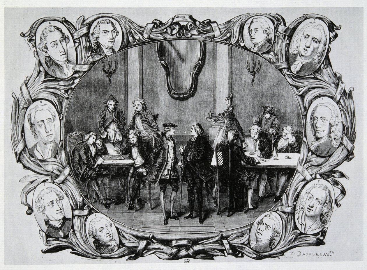 Café Procope Pariisissa 1700-luvulla Buffonin, Gilbertin, Diderot