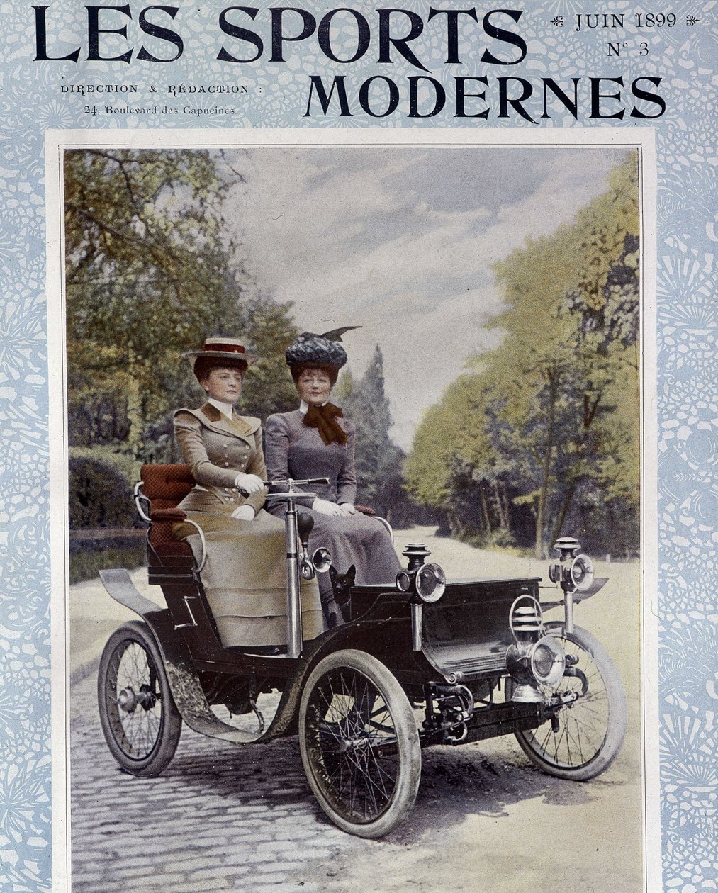 Car de Dion-Bouton - elokuvassa "" Les Sports Modernes", kesäkuu 1899. tekijältä Unknown artist