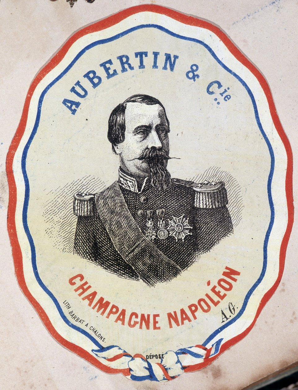 Samppanja Napoleon-Aubertin & Cie. (Napoleon III:n muotokuva) tekijältä Unknown artist