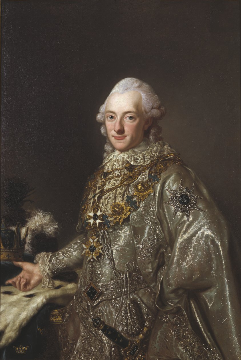 Charles XIII roi de Suede - Muotokuva Ruotsin kuninkaan Kaarle XIII:sta (1748-1818), Anonymous . Öljy kankaalle. Mitat: 117x78 cm. Tukholman kansallismuseo tekijältä Unknown artist