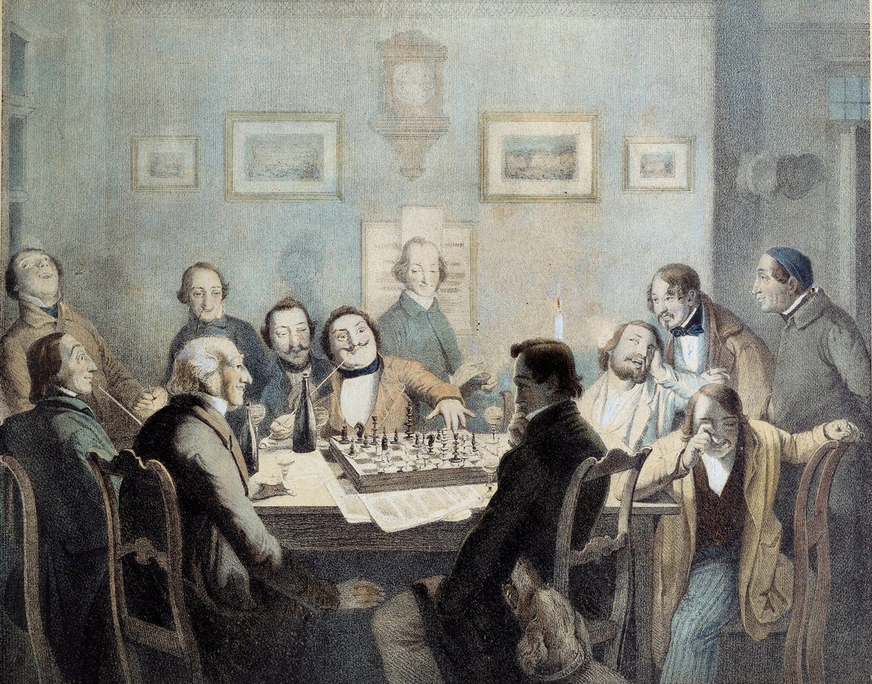 Shakinpelaajat 1800-luvun litografia. tekijältä Unknown artist