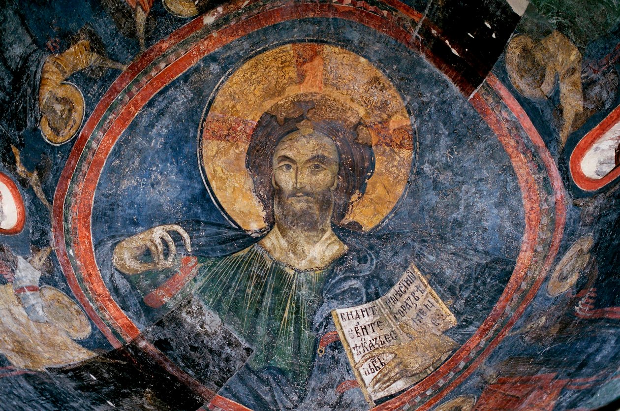 Christ Pantocrator - Anonymous - 1200-luku - Fresko - Boyana Church, Sofia, Bulgarie ©FineArtImages/Leemage tekijältä Unknown artist