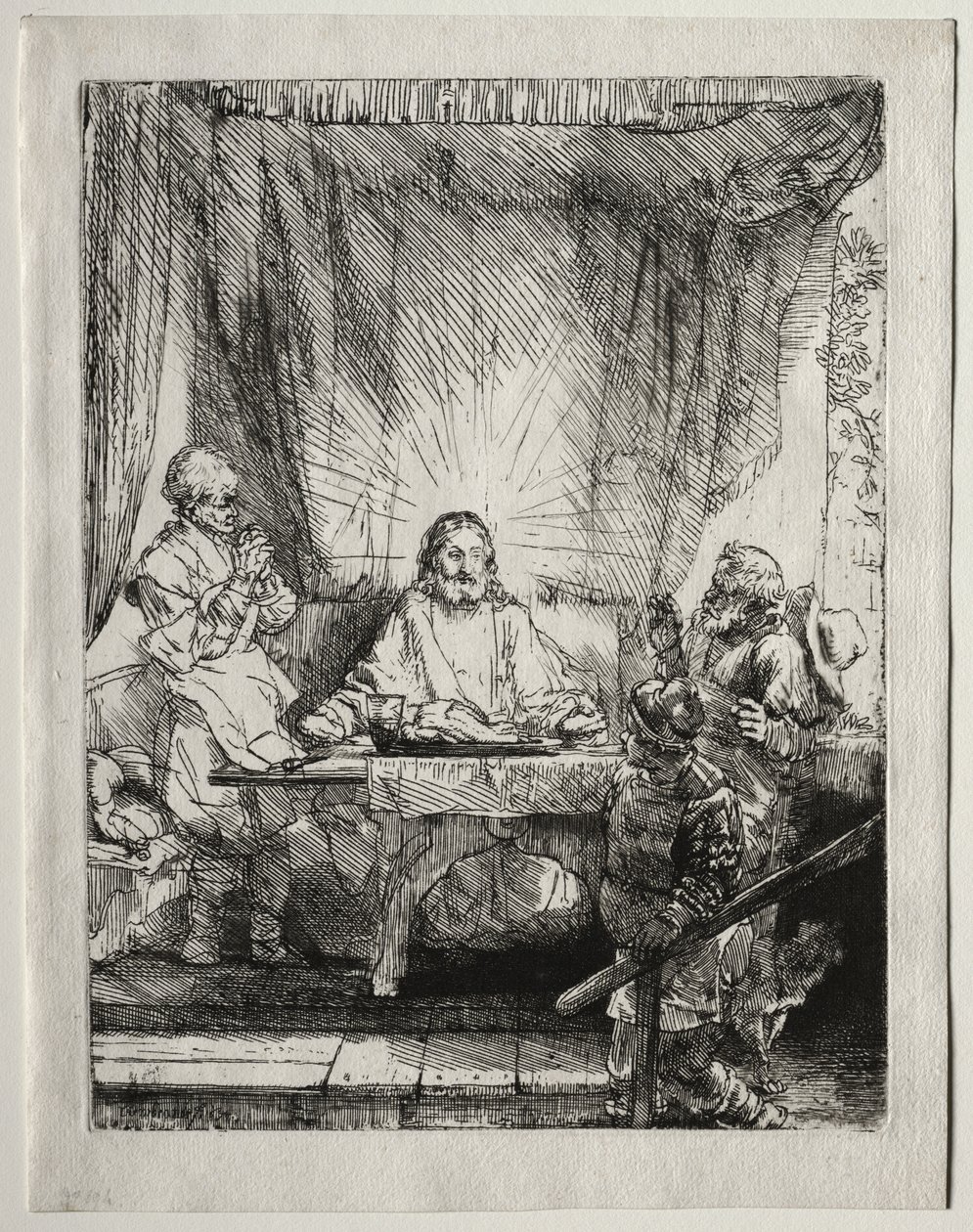 Kristus Emmauksessa: Isompi lautanen tekijältä Unknown artist