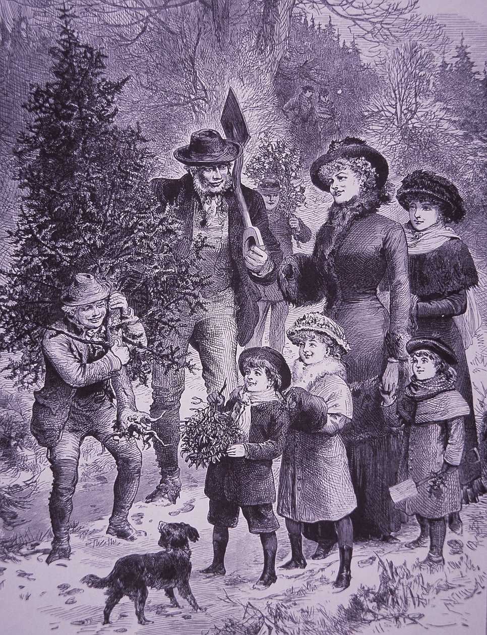 Joulukuusen myyjä (kaiverrus) tekijältä Unknown artist