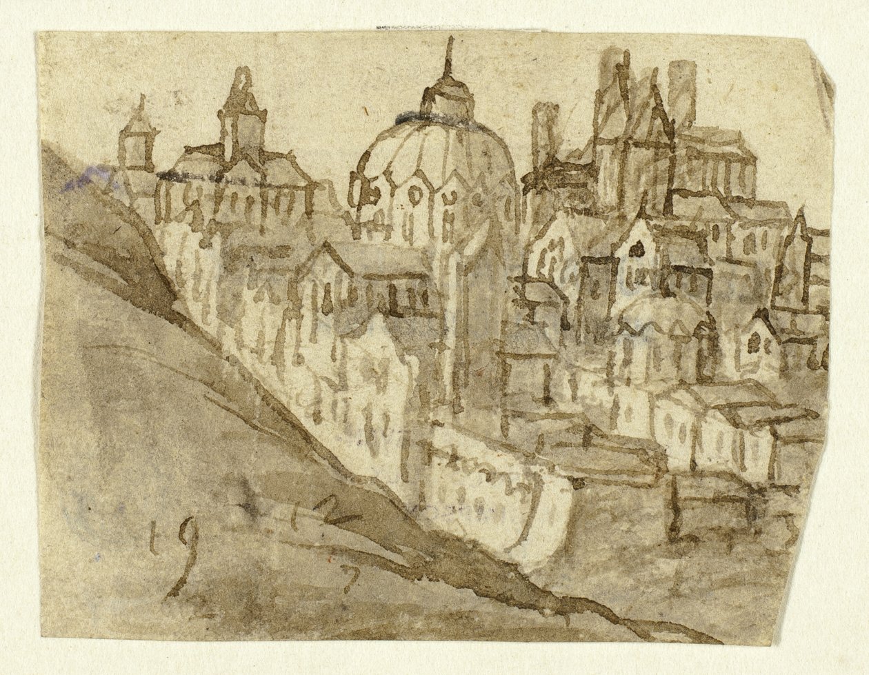 Linnoitus kupolin kanssa tekijältä Unknown artist