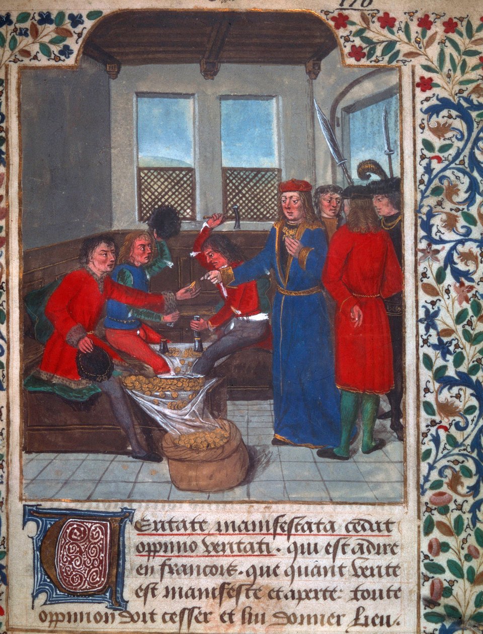 Kolikoiden lyöminen keskiajalla. Miniatyyri Nicolas Oresmen (1320-1382) luonnoksesta. 1500-luku eaa. Pariisi tekijältä Unknown artist