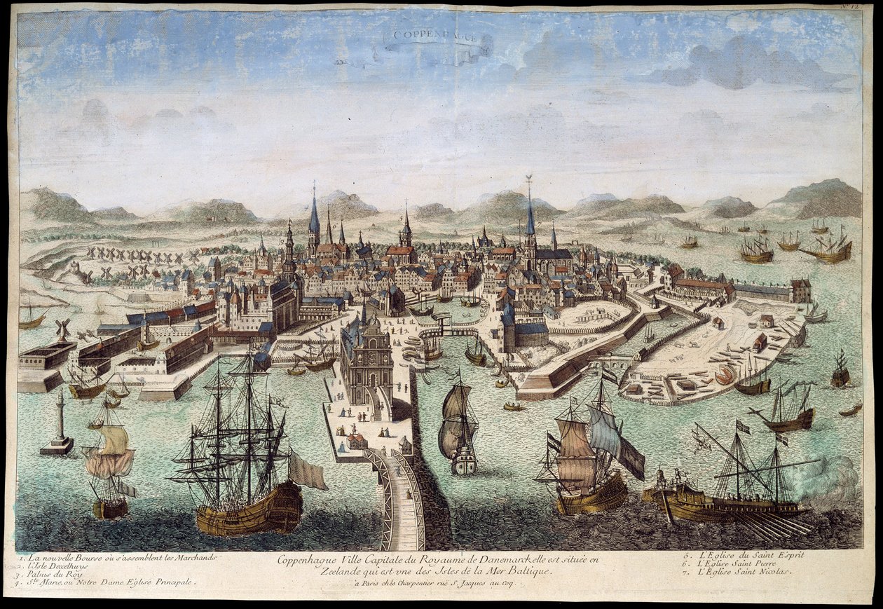 Kööpenhamina, deb. 1700-luvulla tekijältä Unknown artist