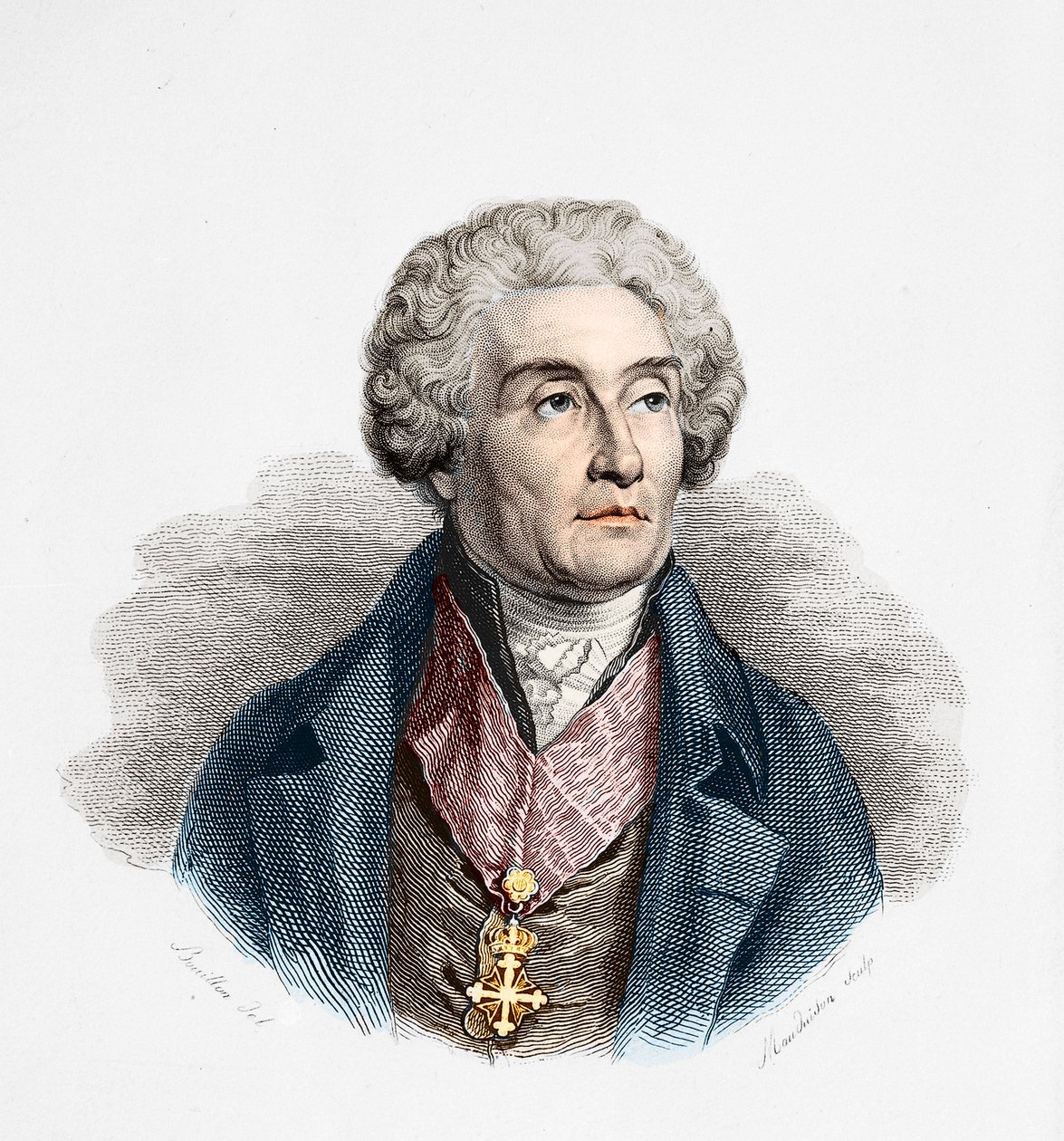 Kreivi Joseph de Maistre (1753-1821), ranskalainen poliitikko, kirjailija ja filosofi. tekijältä Unknown artist