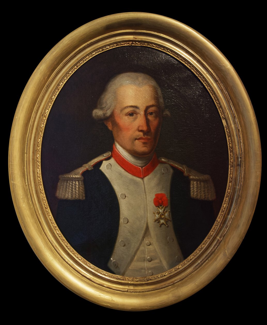 Kreivi Laurent de Migot, Artois-lohikäärmeiden rykmentin everstiluutnantti, 1700-luvun loppu (öljy kankaalle) tekijältä Unknown artist