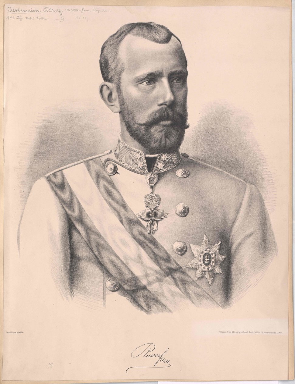 Itävallan kruununprinssi Rudolf (tulosta) tekijältä Unknown artist