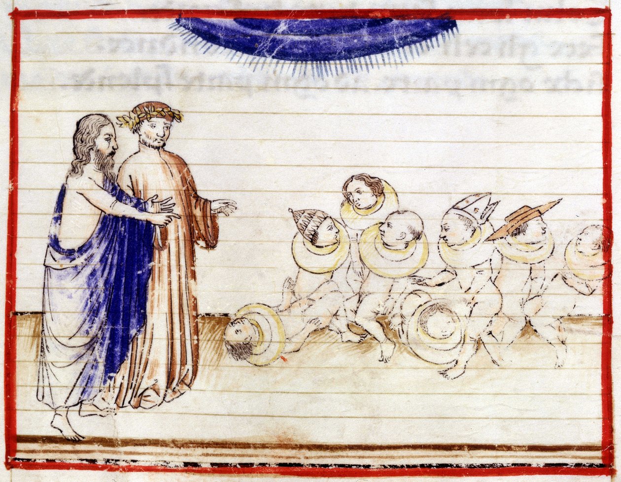 Dante et Virgil - Dante Alighierin "The Divine Comedy" -elokuvassa. Helvetti, laulu VII tekijältä Unknown artist