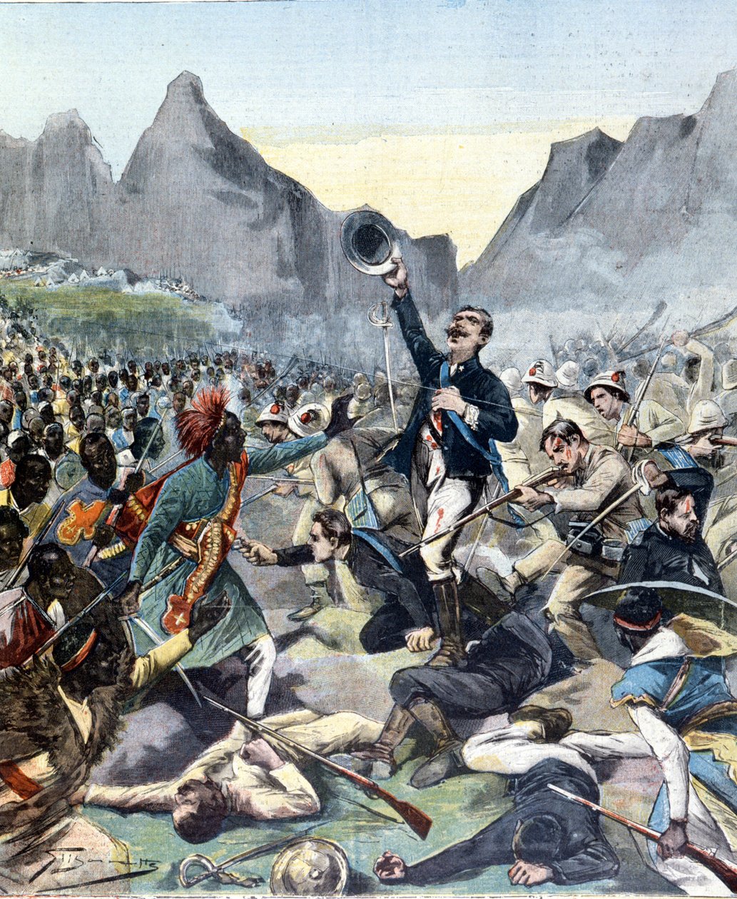 Dabormidan kuolema Adouan taistelun aikana (Etiopian ja Italian välillä) tekijältä Unknown artist