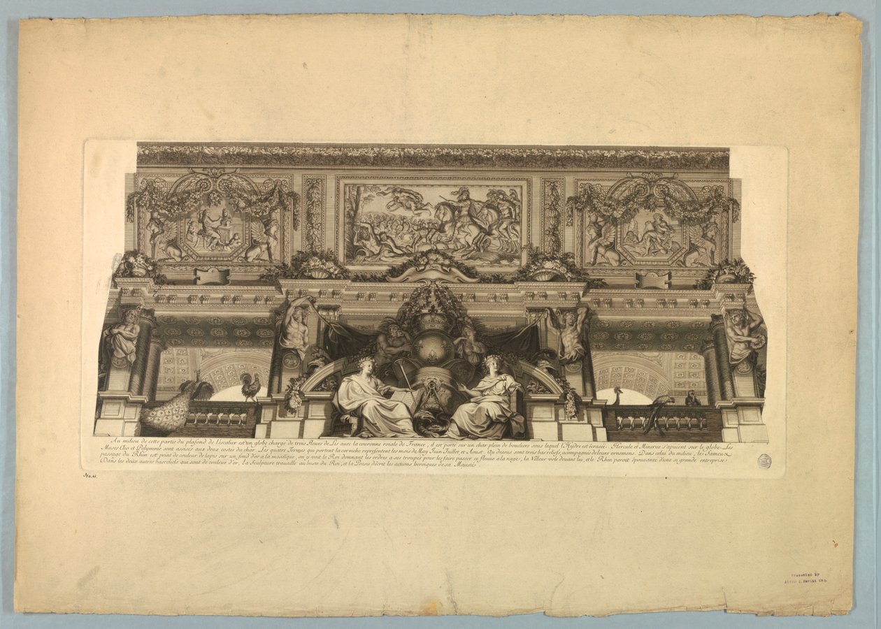 Lebrunin ja Mignardin koristeet Versaillesin palatsissa tekijältä Unknown artist