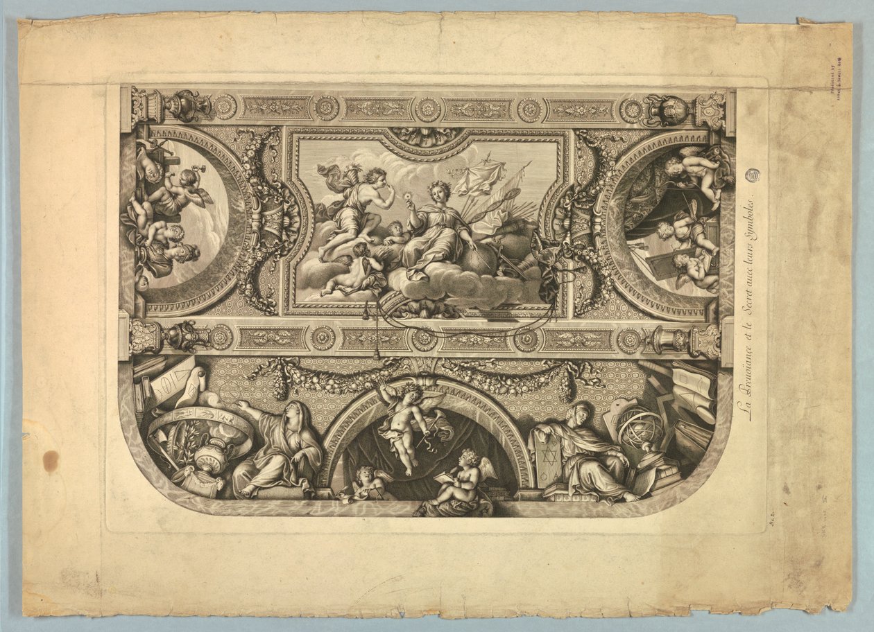 Lebrunin ja Mignardin koristeet Versaillesin palatsissa tekijältä Unknown artist