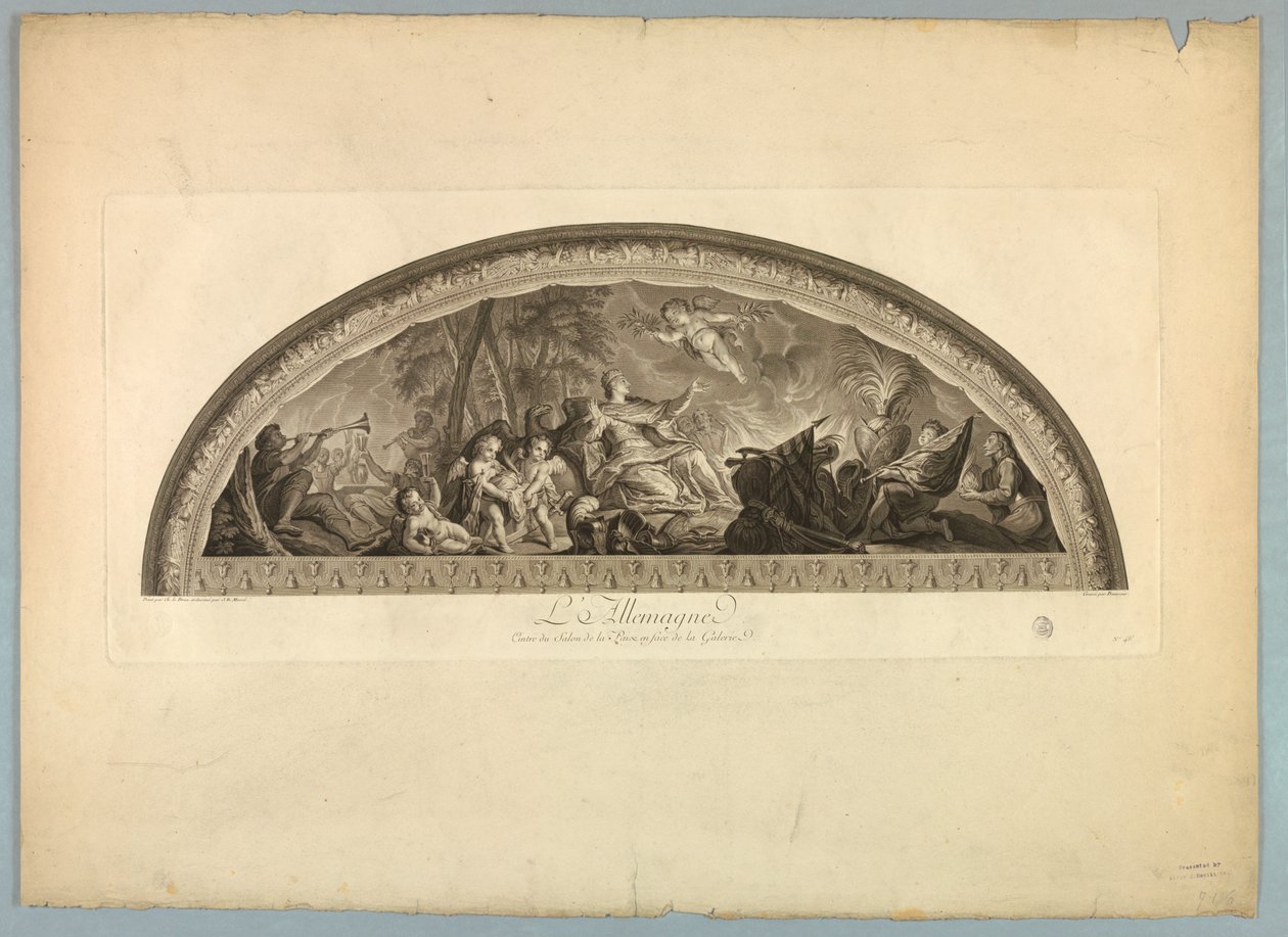 Lebrunin ja Mignardin koristeet Versaillesin palatsissa tekijältä Unknown artist
