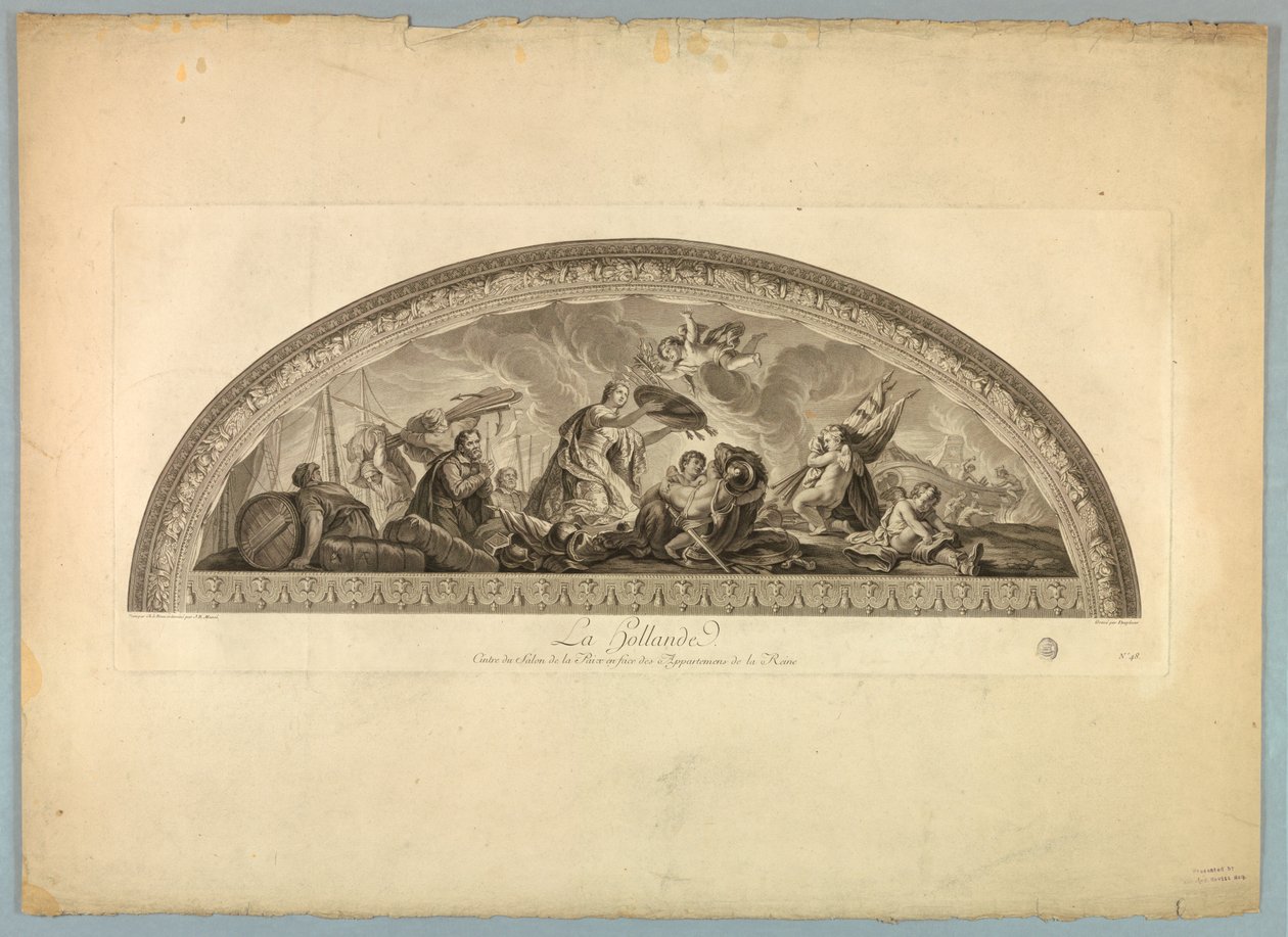 Lebrunin ja Mignardin koristeet Versaillesin palatsissa tekijältä Unknown artist