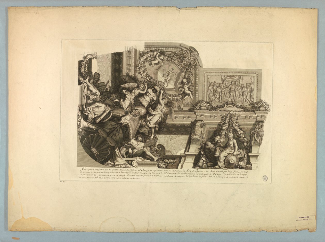 Lebrunin ja Mignardin koristeet Versaillesin palatsissa tekijältä Unknown artist